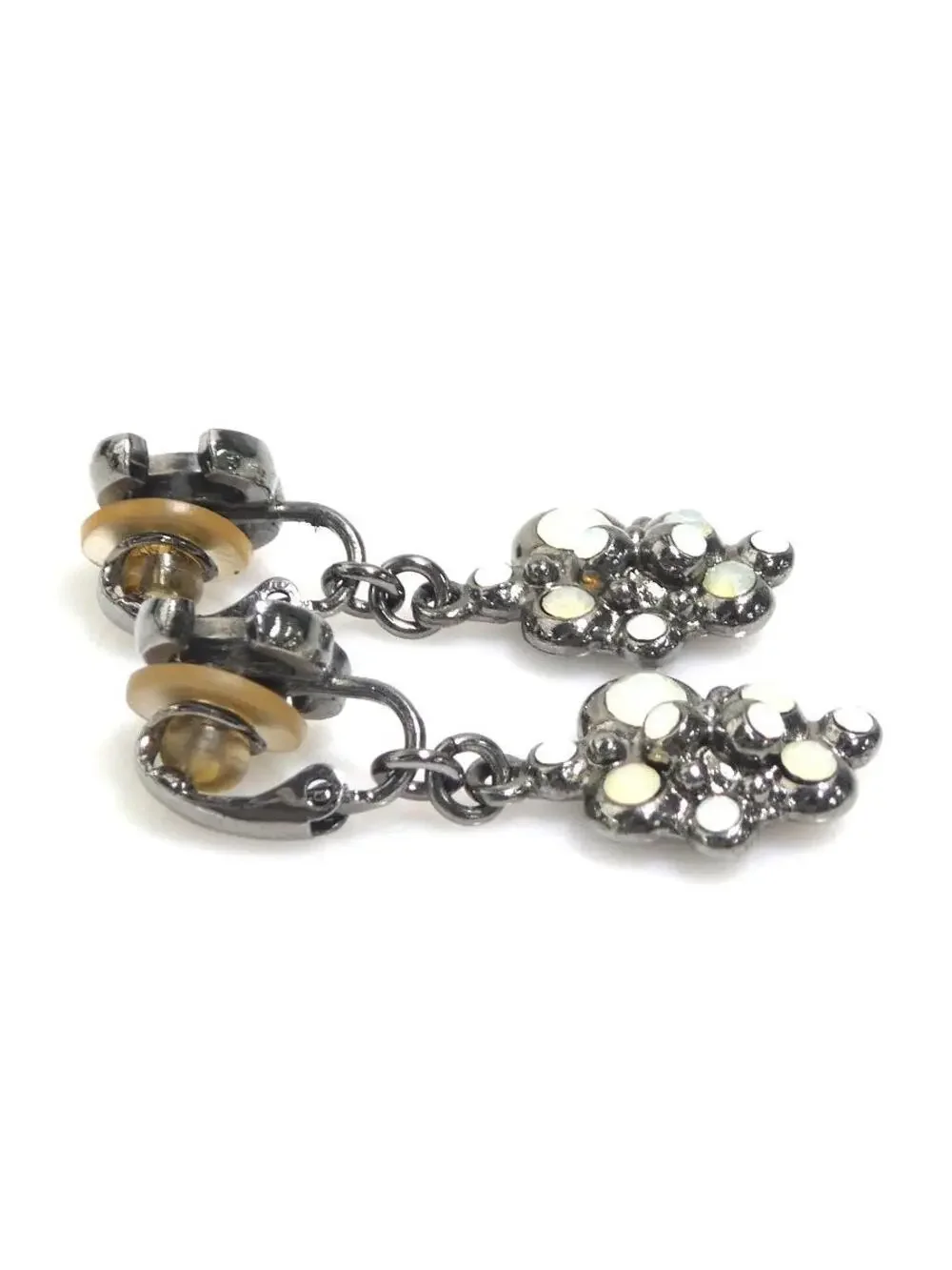 Auth Chanel Cc Logo Piaerce Earrings #293530C37B